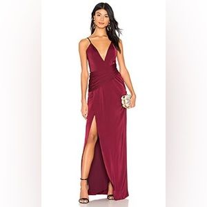 MAJORELLE GIN SLING GOWN IN RUBY